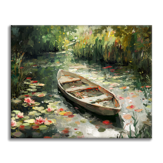 Boat in the Lake - Paint by Numbers