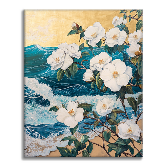 Peonies by the Sea - Paint by Numbers