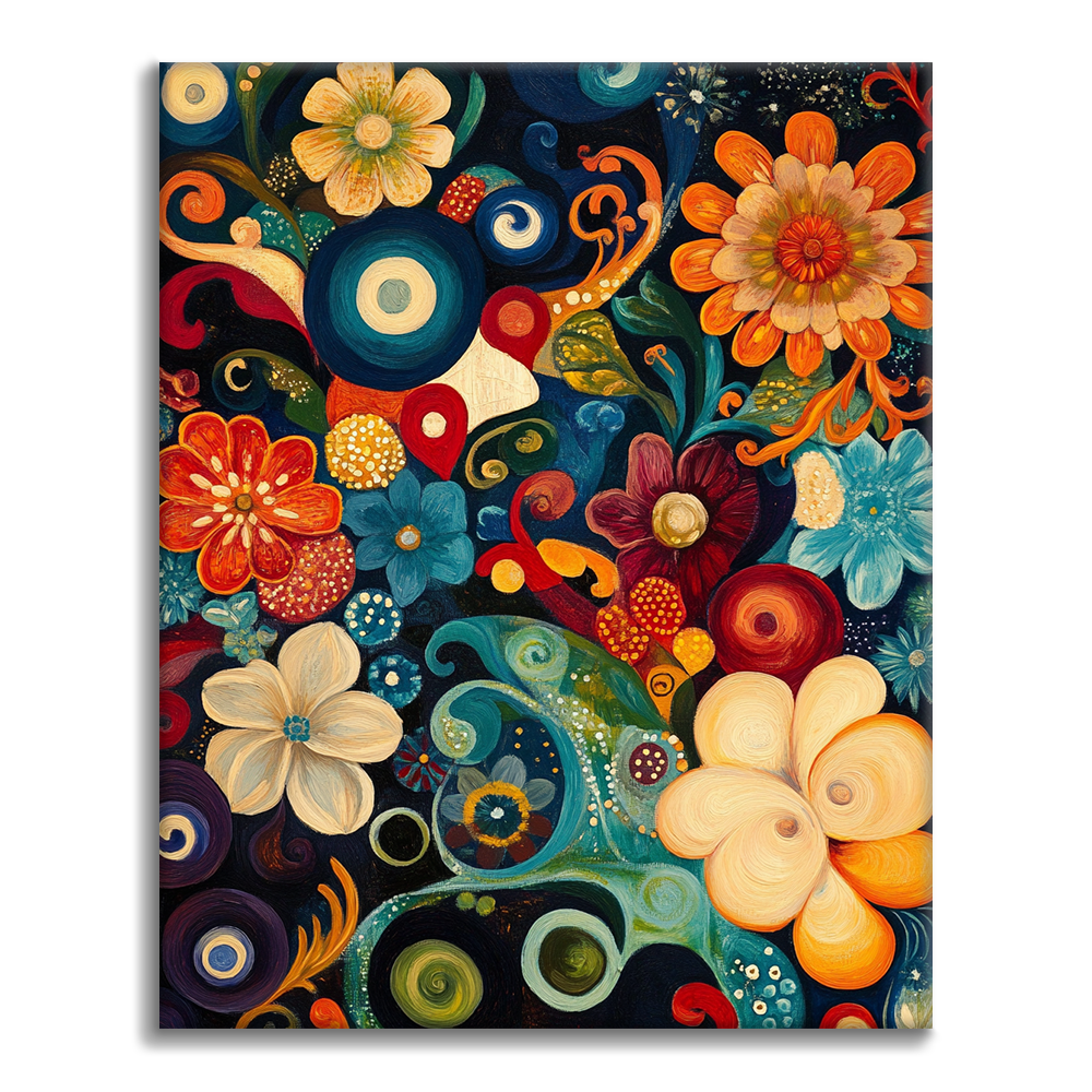 Abstract Flowers - Paint by Numbers