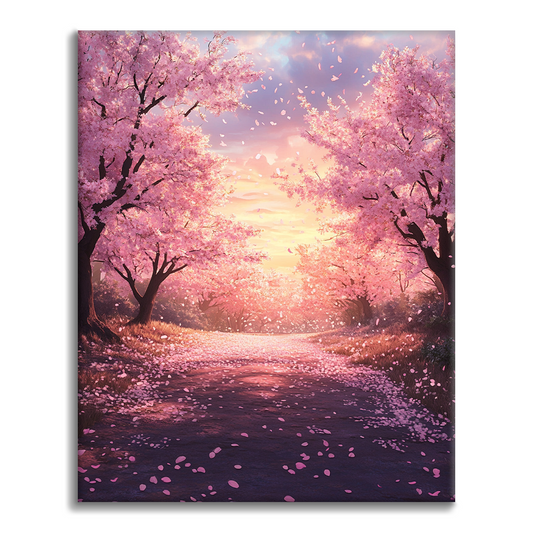 Sakura Walkway - Paint by Numbers