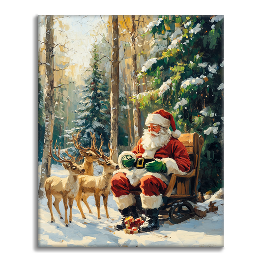 The Reindeer's Christmas Mission - Paint by Numbers