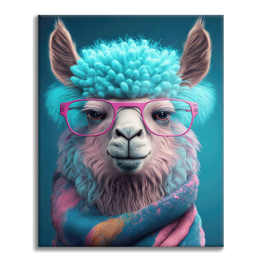 Cute Llama Art - Paint by Numbers