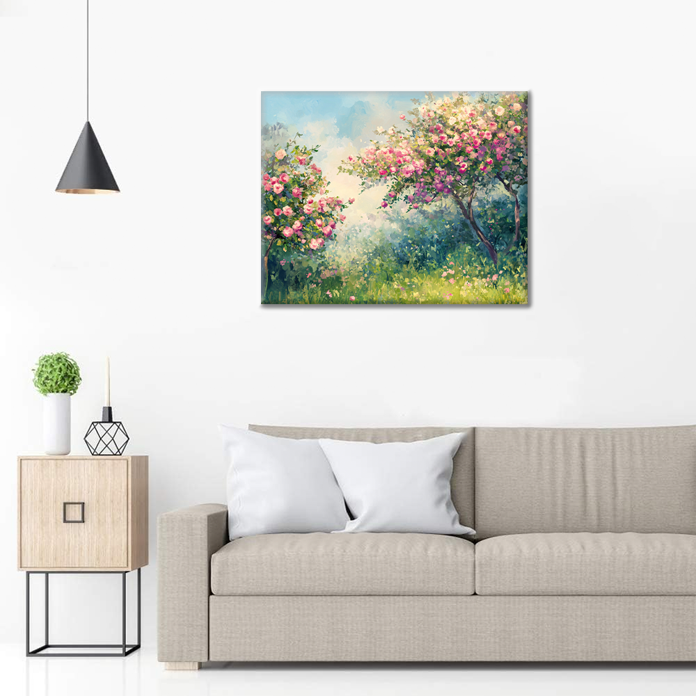 Spring Cherry Blossoms - Paint by Numbers