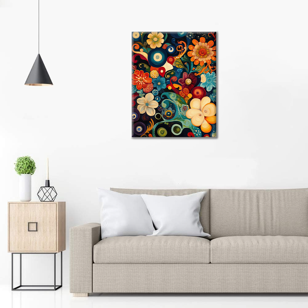 Abstract Flowers - Paint by Numbers