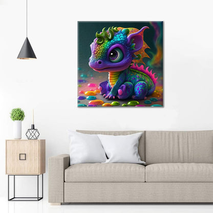 Cute Little Dragon - Paint by Numbers