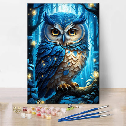 Blue owl - Paint by Numbers